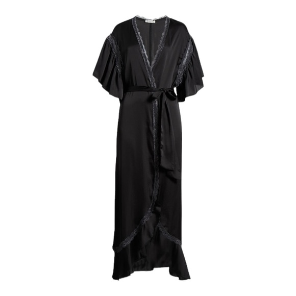Free People Moonbeams Lace Trim Robe size Small - Picture 11 of 11